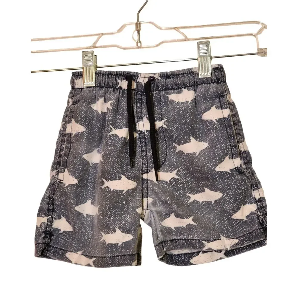 Boys Shark 2T Swim Trunks Pre-owned